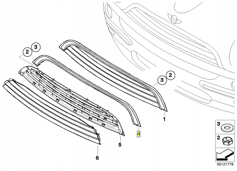фото №2, Mini хром молдинг декоративная капот r50 r52 r53