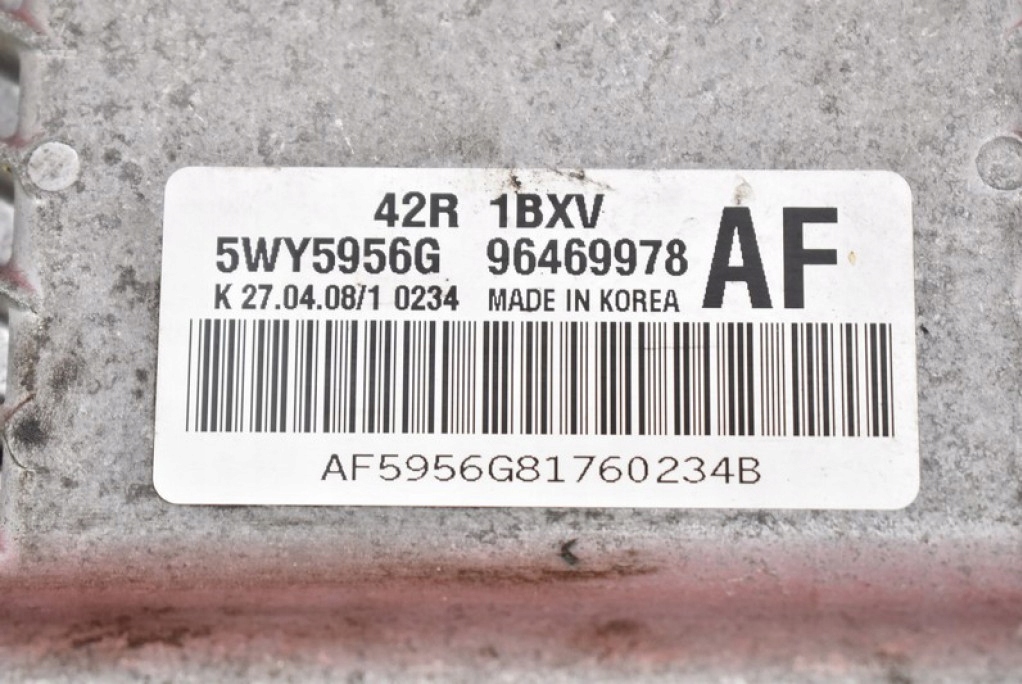 фото №8, Блок керування бортовий комп'ютер двигуна 96469978af chevrolet aveo t250 1.2 84 km 06-12