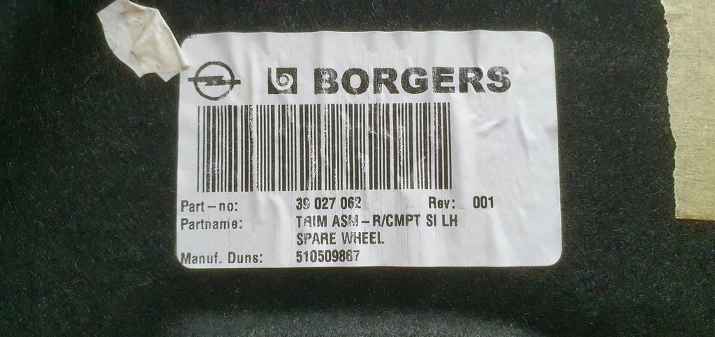 фото №5, Лівий обшивка багажника opel astra k hb 39027062