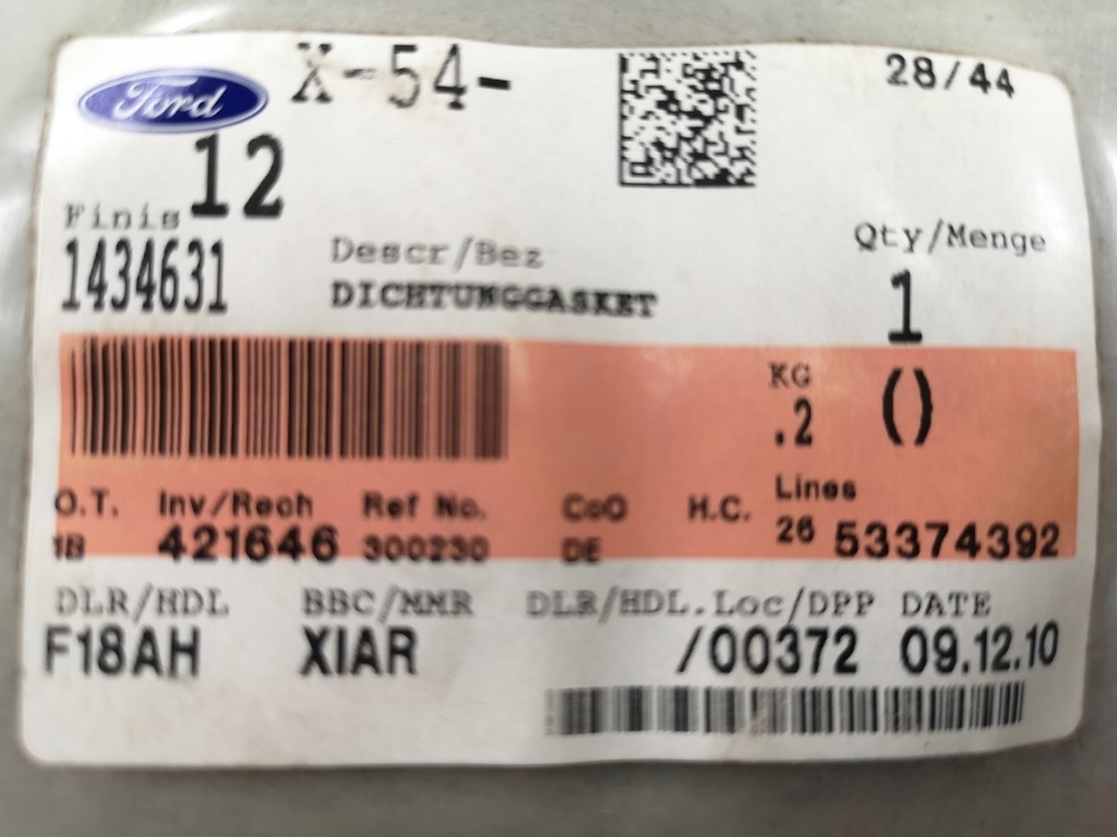 фото №7, Прокладка коллектор выпускной ford transit 2.3