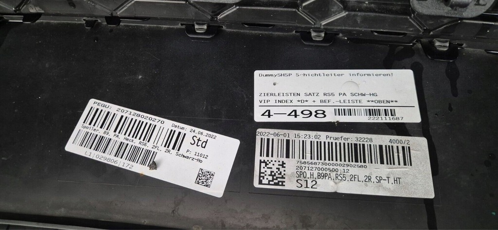 фото №15, Audi rs5 8w6 lift 2020- бампер задній задня 8w6807511p