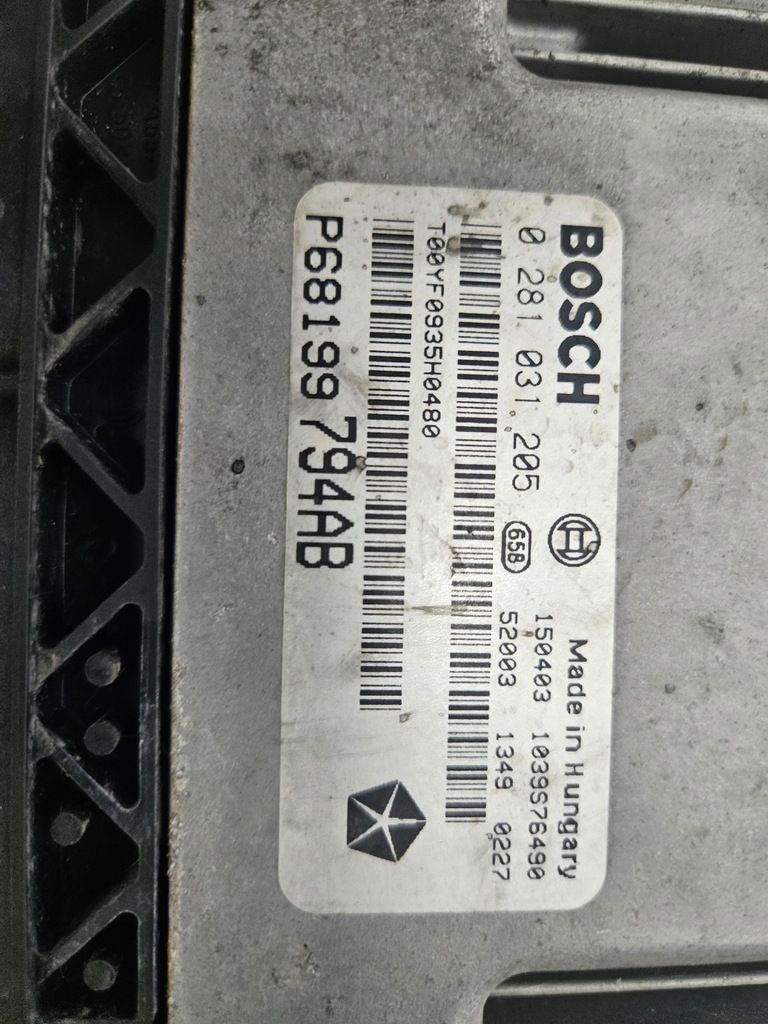 фото №9, Jeep cherokee kl liberty 13-18r 2.0 m-jet бортовой компьютер набор p68199794ab