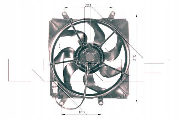 фото №1, Nrf 47054 вентилятор, охлаждение двигателя