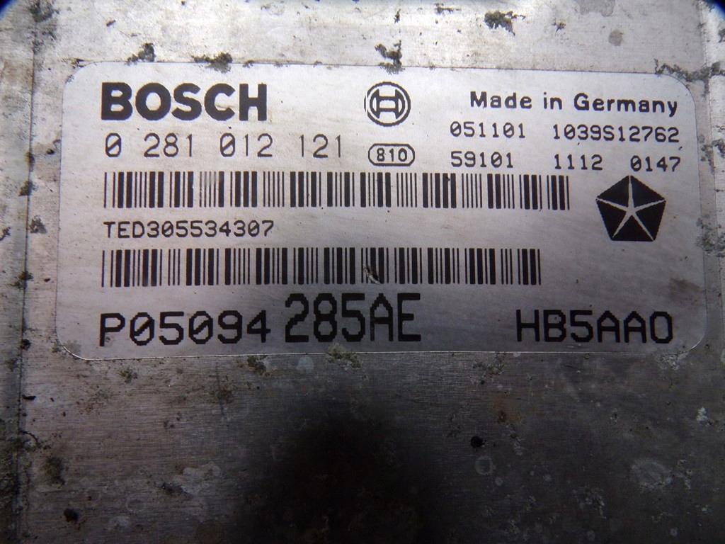 фото №8, Chrysler voyager бортовий комп'ютер блок керування двигуна 0281012121p05094285ae