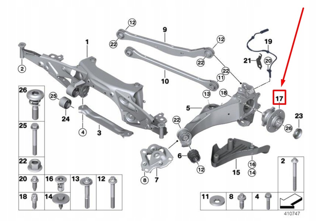 фото №7, Bmw x2 f39 rear wheel підшипник hub 33416851589 6851589