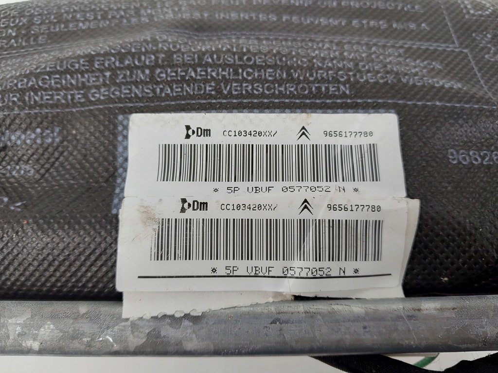 фото №6, Подушка подушка безопасности сиденье правая 9656177780 citroen c5 ii x7