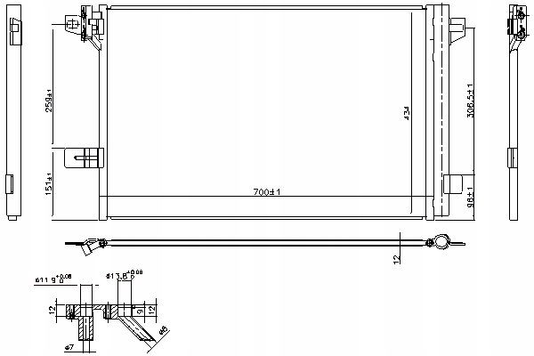 фото №1, Nissens конденсатор кондиціонера vw california t6 camper multivan vi