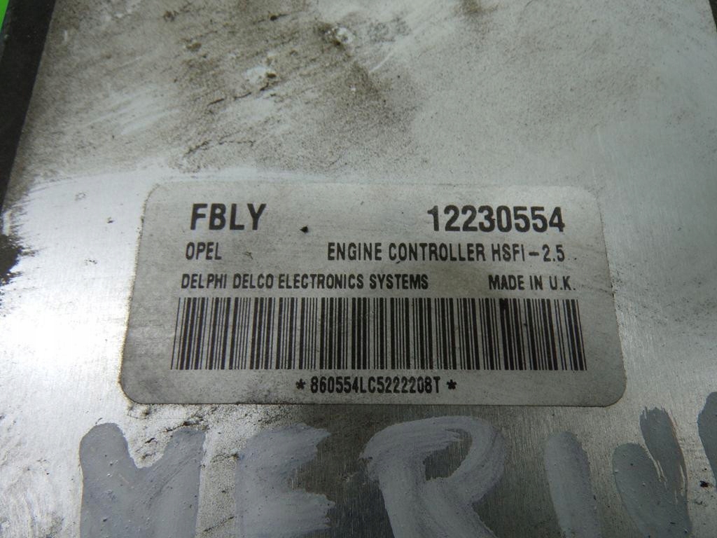 фото №5, Opel meriva a 1.6 16v бортовой компьютер блок управления двигателя z16xe 12230554 fbly