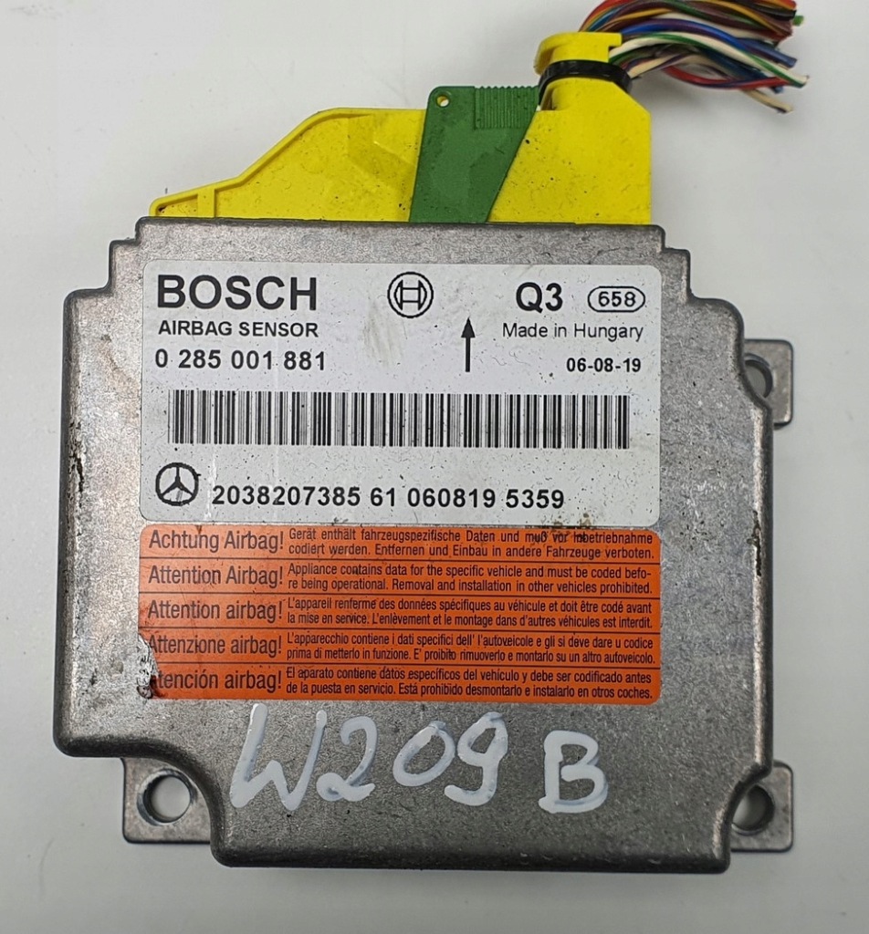 фото №1, Датчик air bag подушка безпеки mercedes w209 2038207385