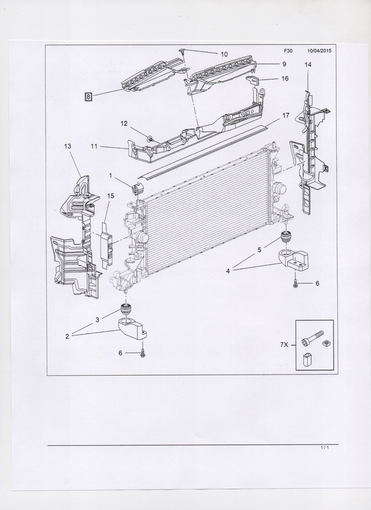 фото №8, Opel astra k направляющая защита поперечина góra kpl. r l