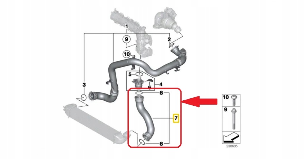 фото №7, Шланг интеркулер mini countryman r60 cooper
