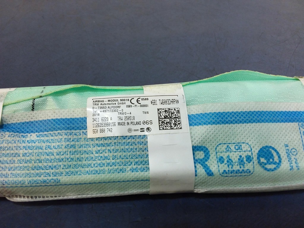 фото №5, Octavia iii kombi подушка безопасности шторка безопасности правая 5e0880742