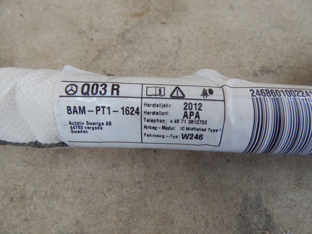 фото №13, Шторка безопасности воздушная левая подушка подушка безопасности левый mercedes b-klasa w246 org.