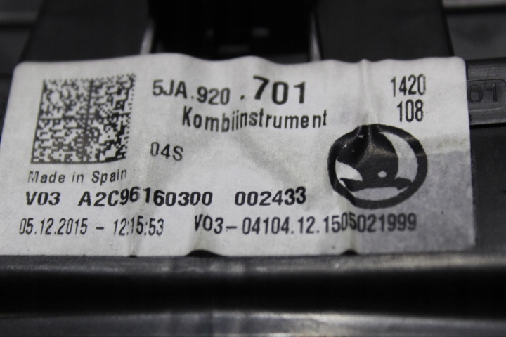 фото №2, Приборы skoda rapid 1.4tdi