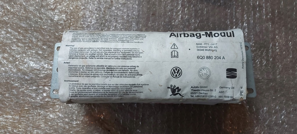 фото №10, 6q0880204a подушка пасажира skoda fabia i