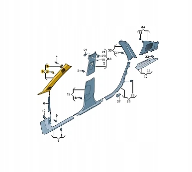 фото №7, Audi q5 fy молдинг стойка правого a 80a867234g1oj