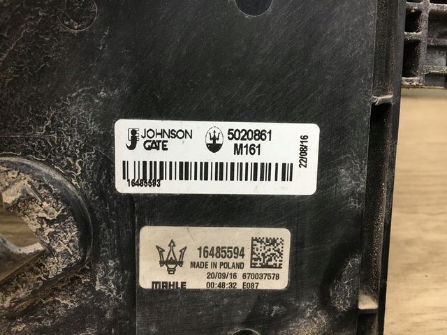 фото №5, Maserati quattroporte вентилятор радиатора 16485594