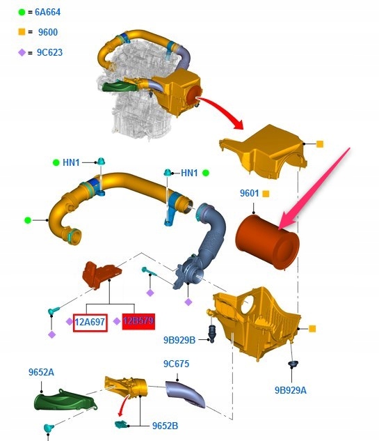 фото №16, Фильтр воздуха ford focus mk3 2011- kuga 2008- 2012- c-max transit connect