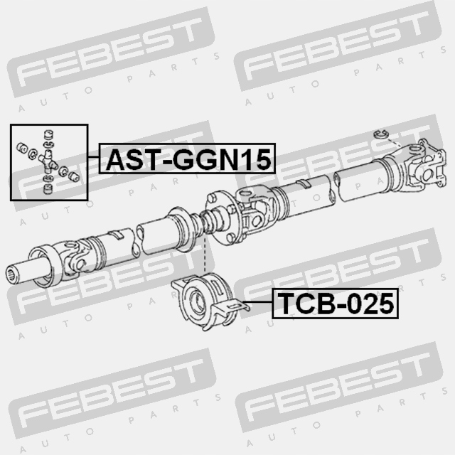 Febest ast-ggn15 шарнір, вал przegubowy в Україні