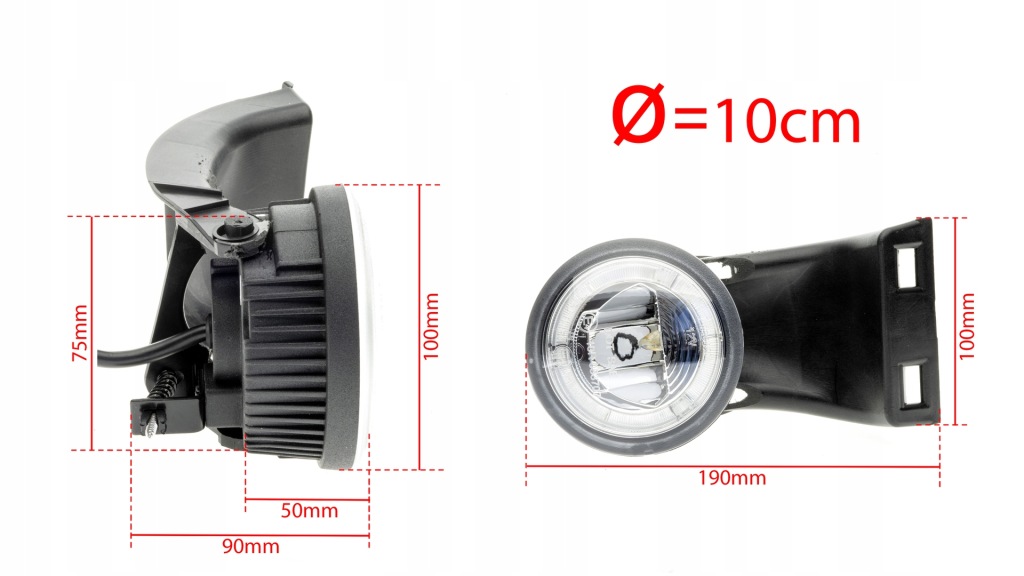 Світло led круглі drl протитуманна фара dodge ram 6000k Оригінал