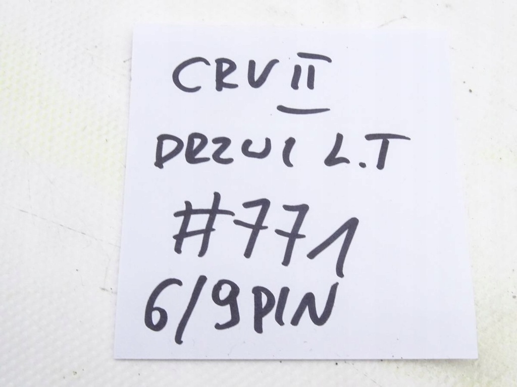 фото №6, Honda crv cr-v ii 01-06 жгут электропроводка дверь левый задняя 6/9 pin #771