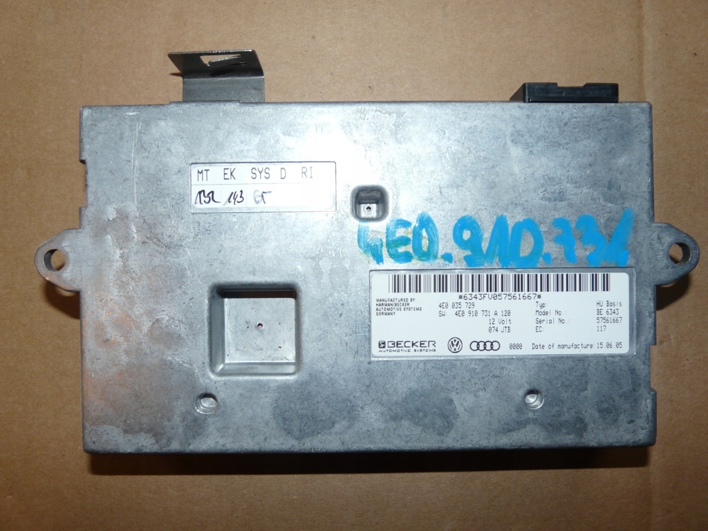 фото №1, Audi a8 d3 mmi модуль блок керування 4e0910734 harman