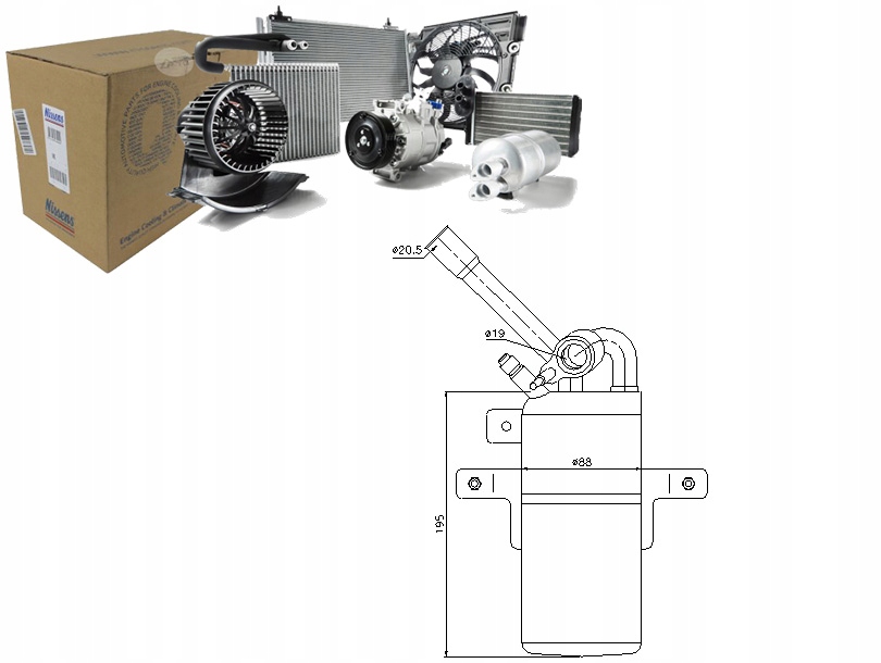 фото №1, Nis95331 осушувач кондиціонера ford tourneo connec