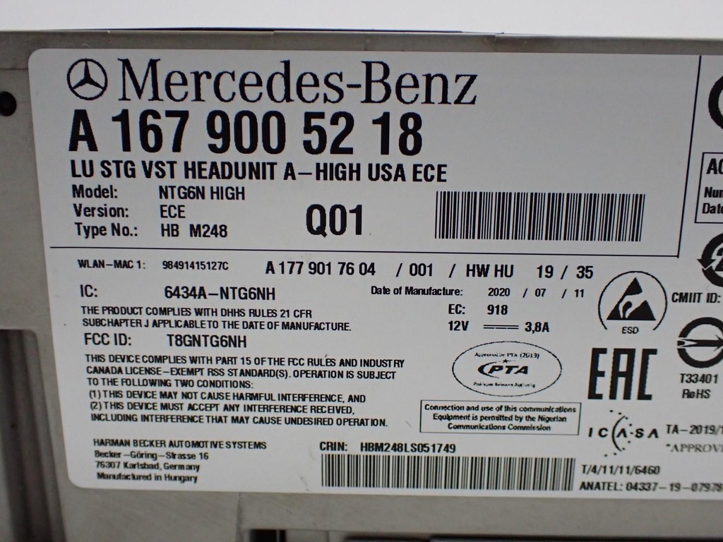 фото №15, Радіо навігація navi i-drive лічильник lcd europa mercedes a-klasa w177 20r