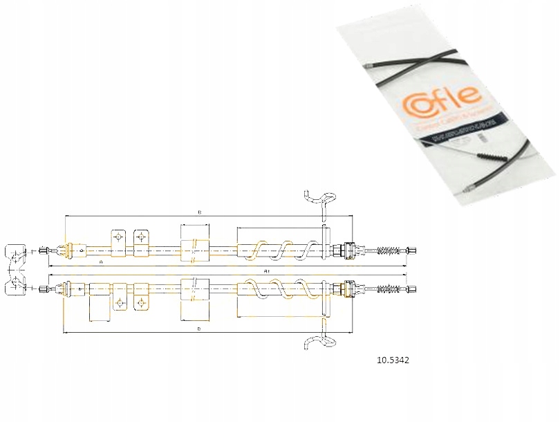 фото №1, Тяга трос тормоза ручного [cofle]