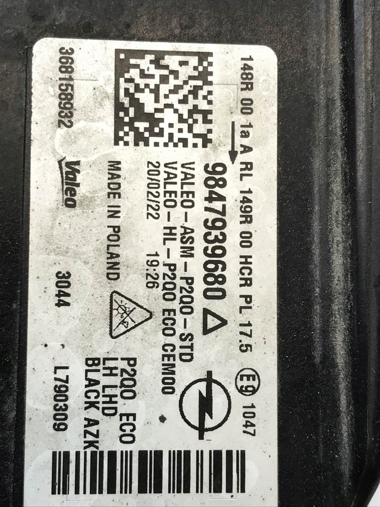 фото №15, Opel mokka ii b лампа ліва перед full led 9847939680