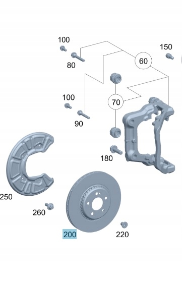 фото №1, Оригінальна диск ham. задня mercedes класу e