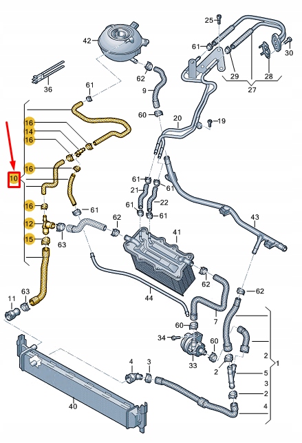 фото №2, Skoda scala охлаждающая жидкость шланг with quick release соединитель 2q0122101bm