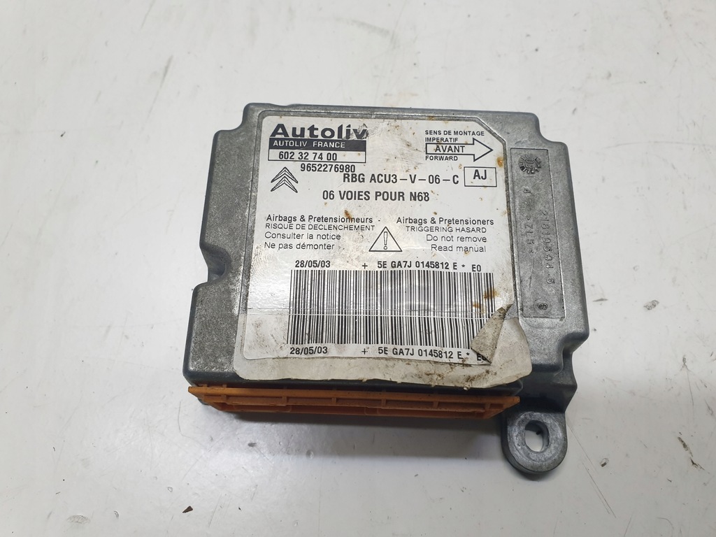 фото №1, Модуль датчик подушка безпеки citroen xsara picasso 9652276980