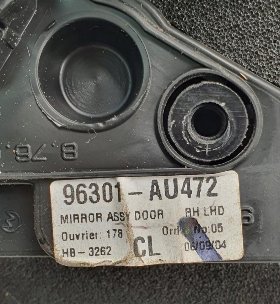фото №8, Дзеркало праве 5 pin ky0 nissan primera p12 96301-au472 europa