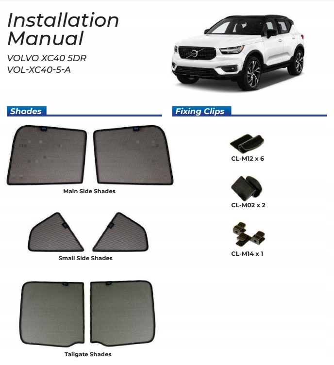 фото №16, Шторки volvo xc40 2018- защита шторка солнцезащитные