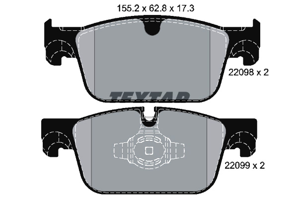 фото №1, Textar 2209801 набір гальмівних колодок гальмівних, гальма дискові