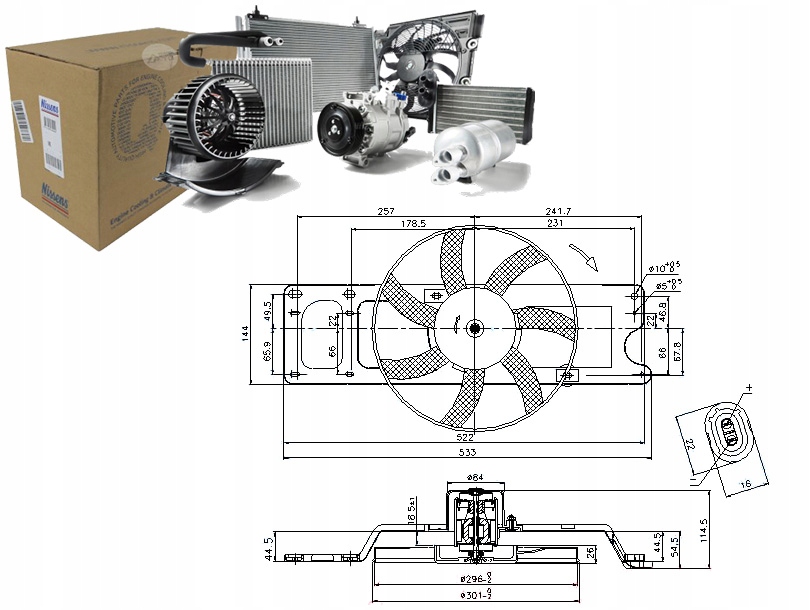 фото №1, Вентилятор радіатора renault logan i 1.6 ls_