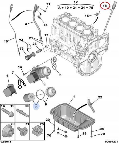 фото №12, Датчик рівня оливи citroen c-elysee c4 picasso