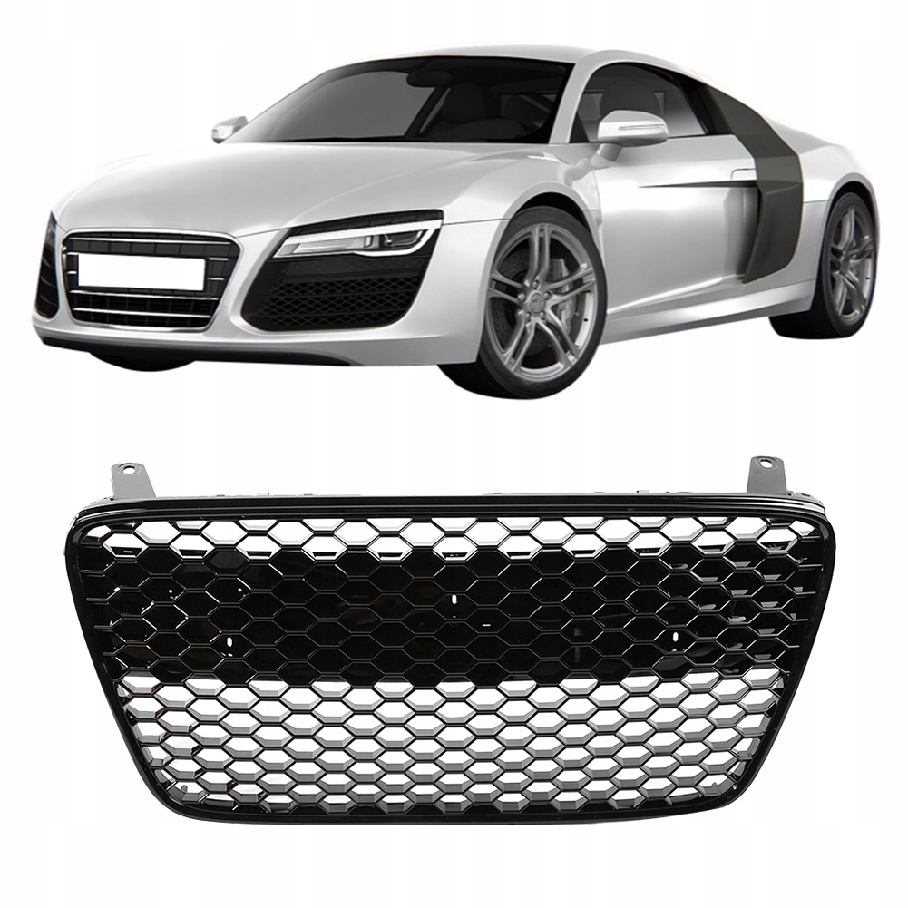 фото №10, Передній бампер автомобільний решітка center center do audi r8 07-13 кільце if