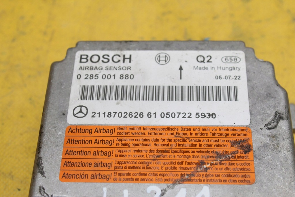 фото №5, Модуль блок керування подушка безпеки mercedes w211 2118702626