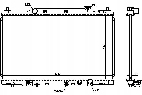 фото №9, Nissens 68104 радиатор, система охлаждение двигателя