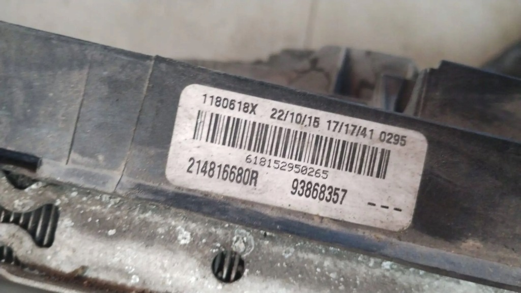 фото №2, Pas радіатор вентилятор renault trafic iii vivaro b 1.6 dci