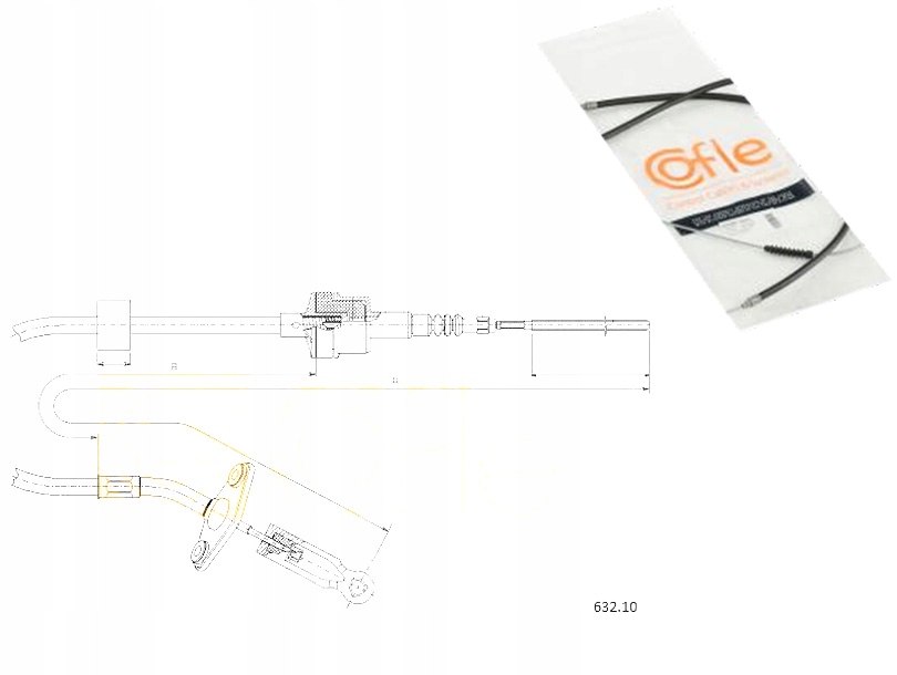 фото №1, Cofle 632.10 cięgło, управление сцеплением