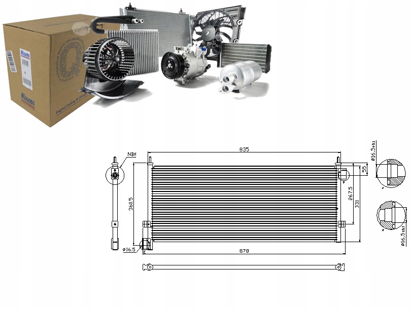 фото №12, Радиатор кондиционера nissens 94903