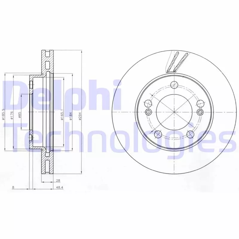 Диск гальмівна delphi Доставка