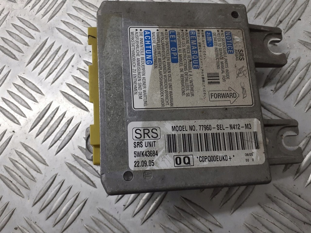 фото №1, Модуль подушка безопасности honda city 77960-sel-n412-m3