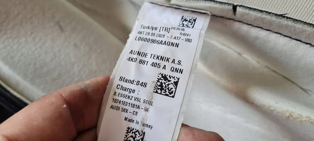 фото №7, A6 c8 4k кожа обшивка сиденье материал левая левый перед подогрев a7 4k