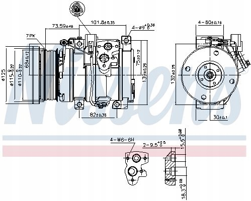 фото №9, Компрессор кондиционера nissens 890871 883200c120 toyota