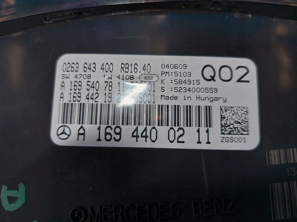 фото №9, Счетчик приборная панель mercedes a klasa w169 a1694400211