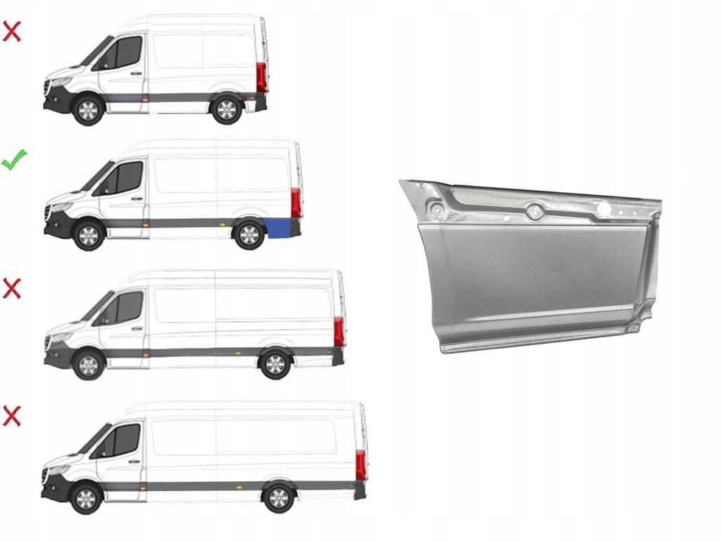 фото №1, Mercedes sprinter 2018- крыло левая задняя 9076371500